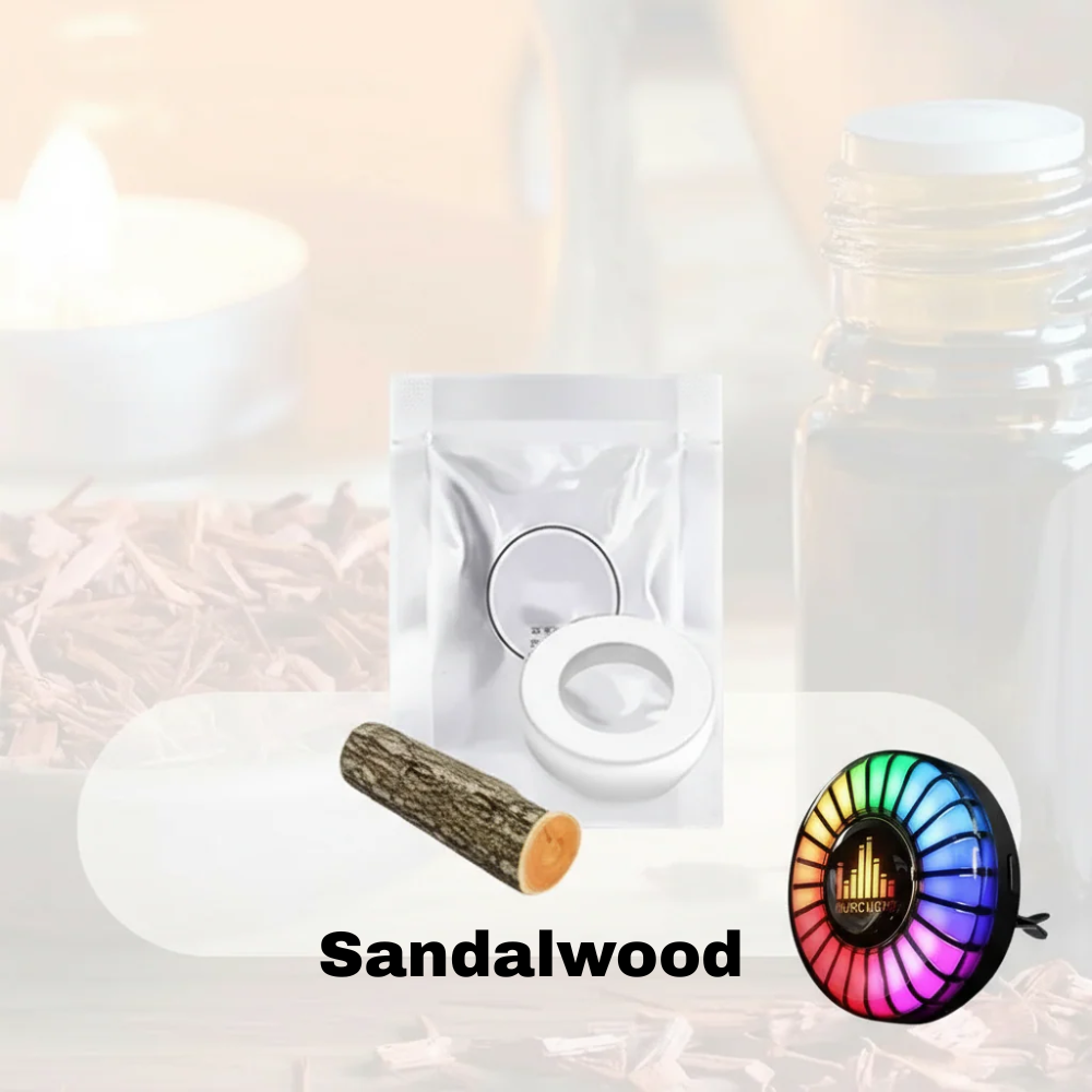 Musical rhythm LED car light with logo (with aroma diffuser)