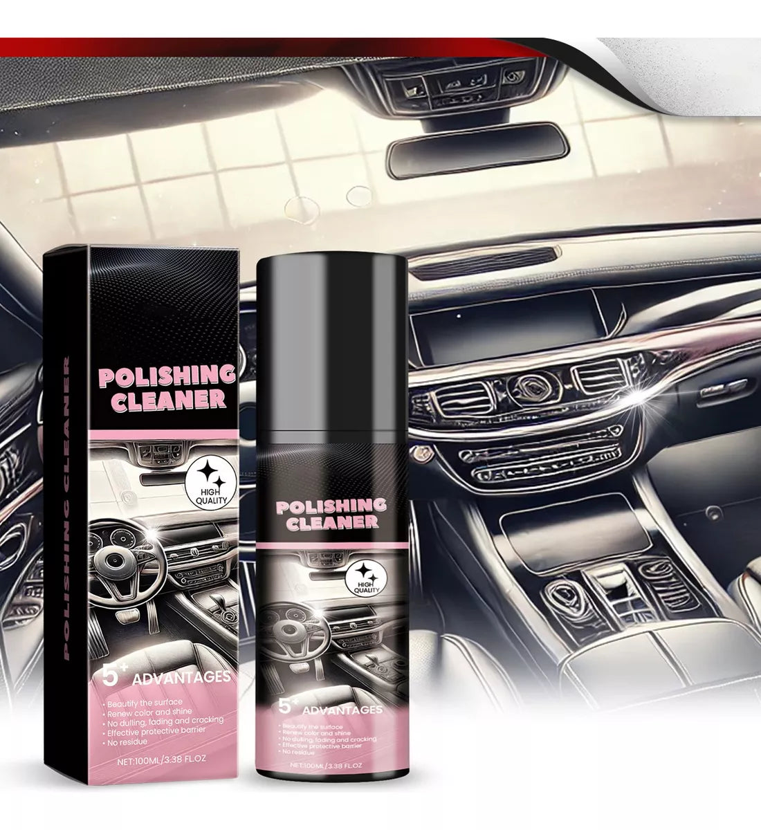 Cleaning and Polishing Spray – Streak-Free Shiny Finish