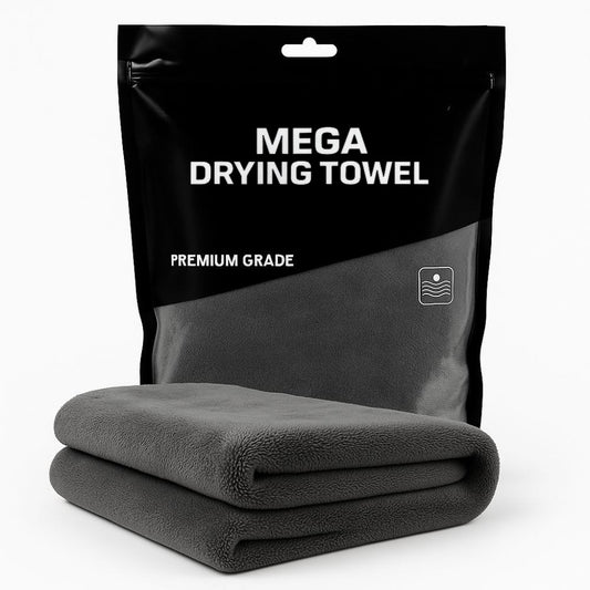 Mega drying towel - No wringing, no second passes