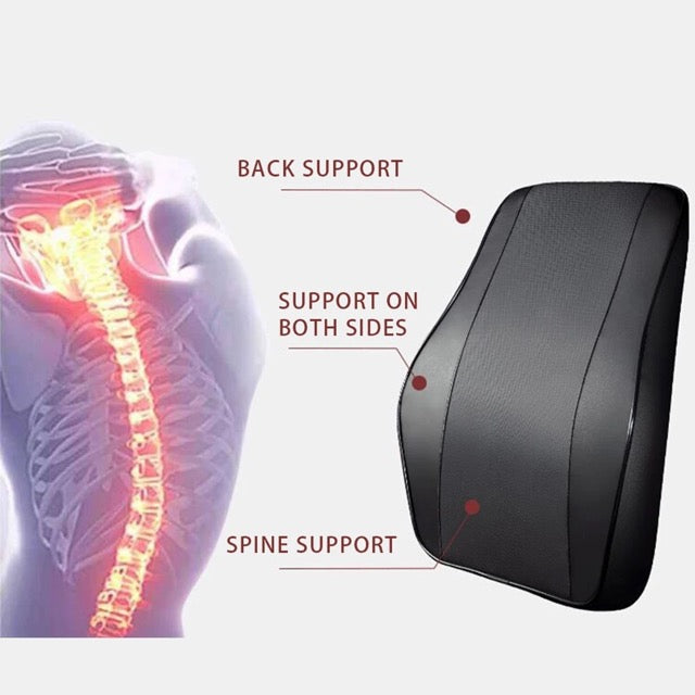 Car Headrest And Lumbar Support Set